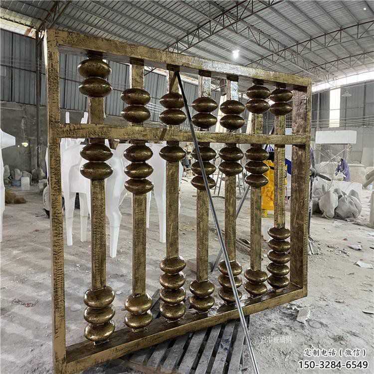 主題珠算雕塑生產，透雕系列，別墅珠算雕塑生產商