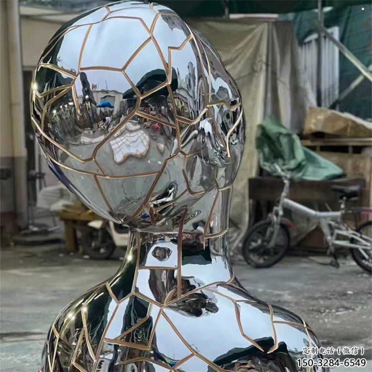 白鋼人頭像雕塑提供，美陳雕塑，鏡面人頭像雕塑承接