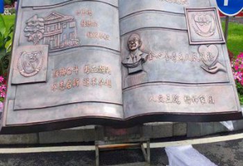 銅書本雕塑選定，美陳雕塑，銅書本雕塑廠家常用