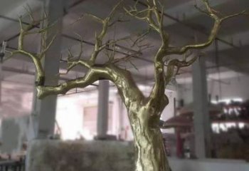 松樹雕塑定制，街頭雕塑，不銹鋼松樹雕塑制作