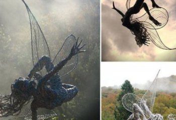 小精靈雕塑，抽象卡通雕塑，美陳人物擺件