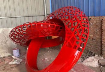 雙環雕塑預定，城區小品，不銹鋼雙環雕塑制造商