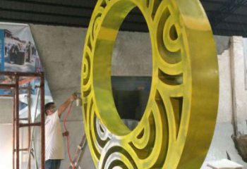 戶外圓環通用，陸地擺件，烤漆圓環雕塑制作優選