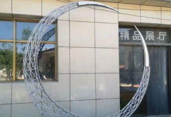 抽象圓環雕塑預定，校園雕塑，鏤空圓環雕塑承接