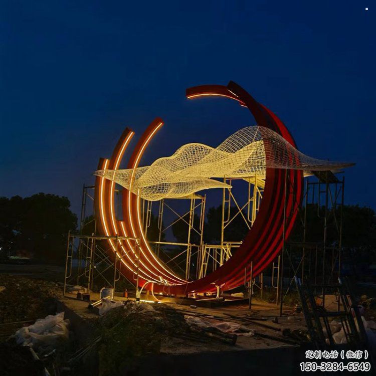 幼兒園云朵雕塑，鐵藝文化雕塑，鑄造制作