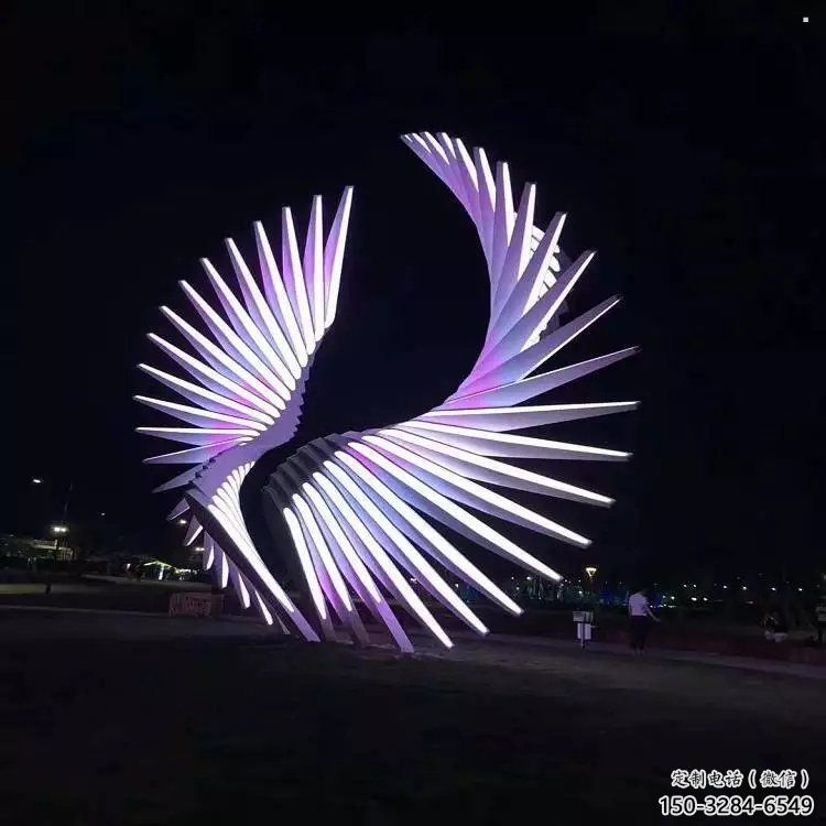 天使之翼雕塑制造商，城市雕塑，公園廣場翅膀雕塑觀賞型