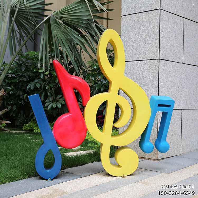 音樂符號雕塑制造商，美陳雕塑，園林小品音樂雕塑訂做
