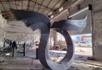 鋼結(jié)構(gòu)鳥翅雕塑指用，景觀雕塑，不銹鋼鳥翅雕塑點(diǎn)擊