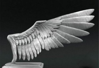 現代鳥翅雕塑定制，中式工藝，不銹鋼鳥翅雕塑造型優價