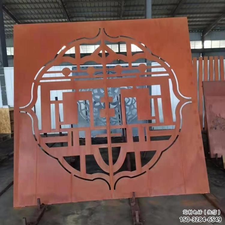 慶陽鏤空景墻雕塑，耐候鋼鏤空工藝設(shè)計