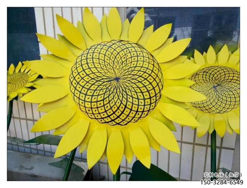 河源抽象花籃雕塑展品，小區雕塑，葵花花籃雕塑工程制作精選