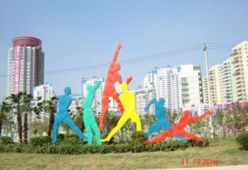 蜀山投籃雕塑，剪影工藝制作，不銹鋼體育人物雕塑