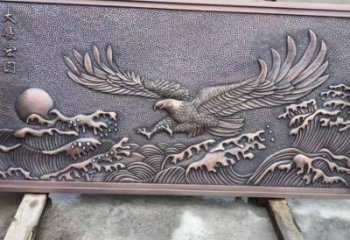 鼓樓老鷹浮雕訂做，景區雕塑，鍛銅動物浮雕定價