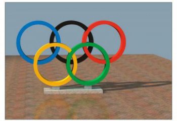 張掖五環不銹鋼雕塑，現代景觀擺件，烤漆工藝制作