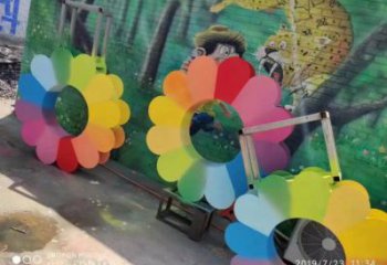 甘南金銀花雕塑廠家，景區雕塑，城市不銹鋼金銀花雕塑