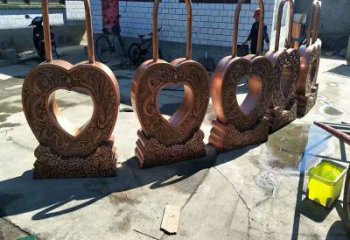 慶陽景觀同心鎖雕塑供應(yīng)，藝術(shù)雕塑，現(xiàn)代鎖子雕塑供求