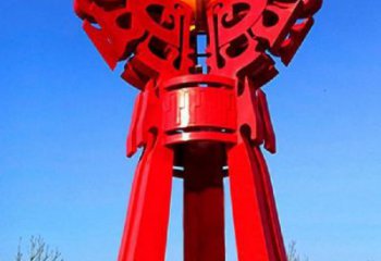 潮州精神堡壘火球雕塑，城市建筑雕塑，創意藝術設計