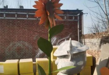 貴港太陽花雕塑工程，美陳雕塑，玻璃鋼太陽花雕塑廠家