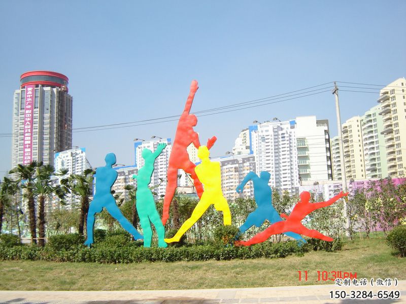 黔南投籃雕塑，剪影工藝制作，不銹鋼體育人物雕塑