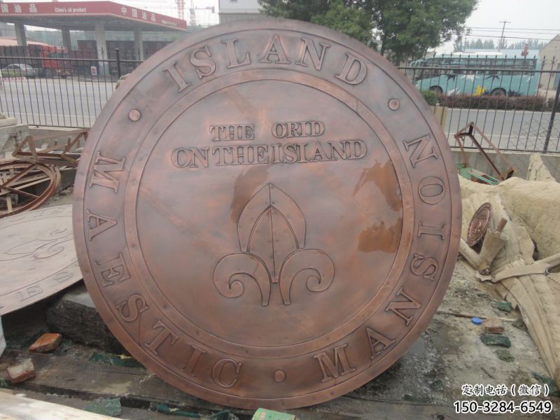 藁城彩繪校徽雕塑