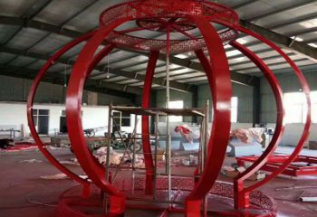 銅仁景觀燈籠雕塑優(yōu)選，陸地?cái)[件，園林不銹鋼燈籠雕塑供應(yīng)