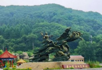 花溪夸父逐日雕塑，鑄銅神話人物雕塑