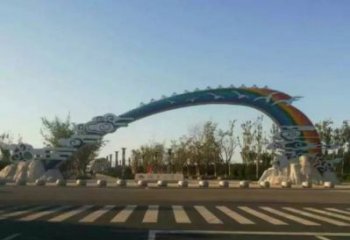 邢臺云朵大門雕塑，公園美陳元素，不銹鋼云朵大門雕塑