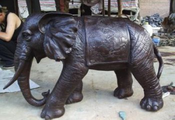 三門峽庭院大象雕塑定做，廣場雕塑，室外銅大象雕塑提供