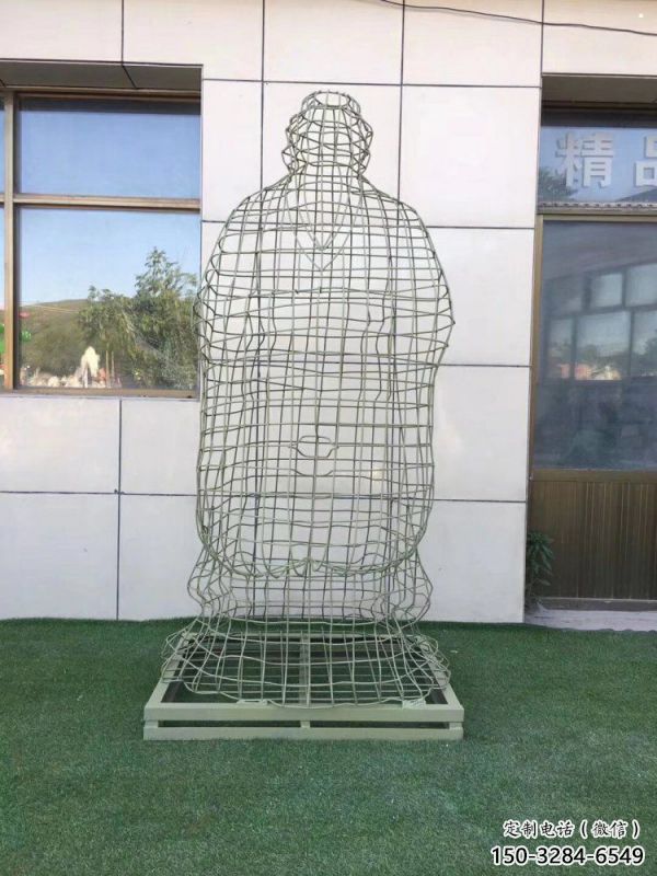 七臺河鏤空孔子雕塑訂做，景區(qū)雕塑，鐵藝古代人物雕塑定價