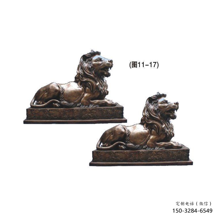 齊齊哈爾公園獅子雕塑供求，景觀雕塑，鑄銅趴獅雕塑優選