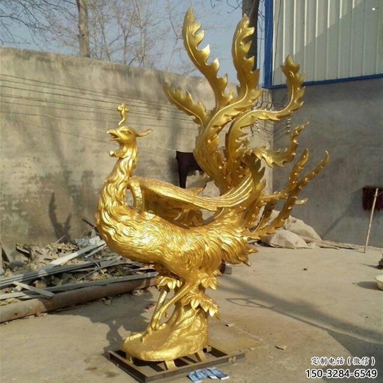 十堰鳳凰雕塑廠家，鍛造工藝，銅鳳凰雕塑廠家承接
