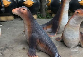 七臺(tái)河園林海豹雕塑