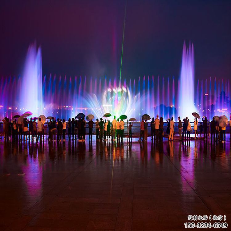 黃岡水景程控噴泉雕塑，高噴循環噴水方式設計