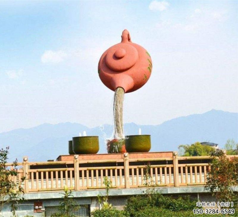 婁底公園天壺雕塑工廠，不銹鋼材質，圓雕形式