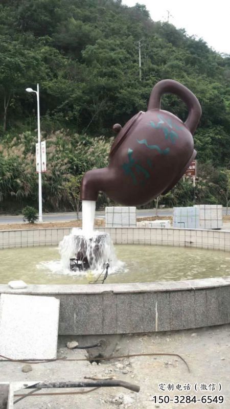 長(zhǎng)沙小區(qū)天壺標(biāo)志雕塑，多彩藝術(shù)，天壺雕塑生產(chǎn)廠家