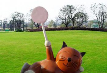 吉林小區小貓雕塑，抽象系列，彩繪工藝