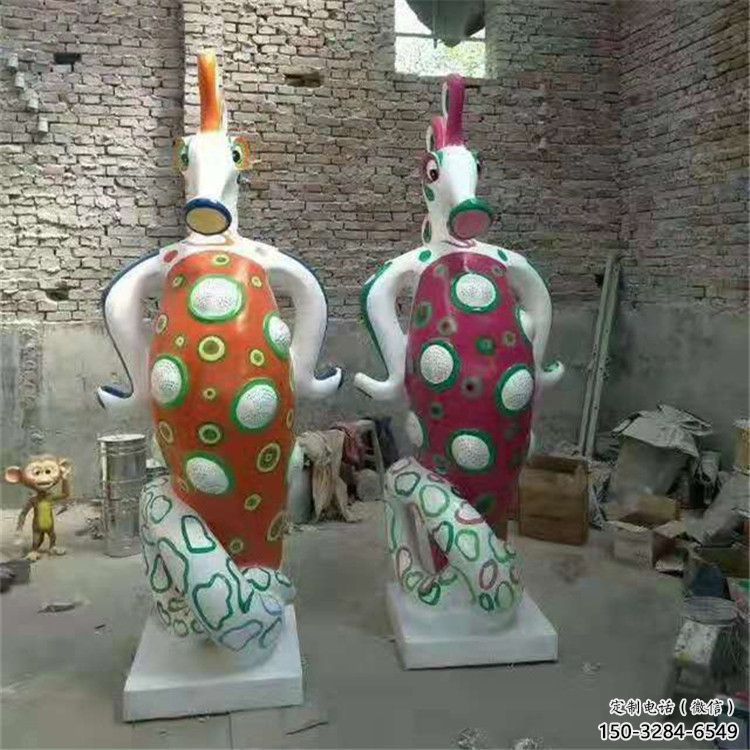 西寧幼兒園河馬雕塑，動漫文化雕塑，卡通動物制作