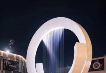 萍鄉(xiāng)圓環(huán)噴泉雕塑，水景藝術(shù)原理，水景圓環(huán)雕塑廠家