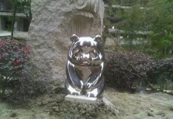 沈陽熊貓雕塑服務(wù)商，動(dòng)物美陳雕塑，不銹鋼熊貓雕塑廠家