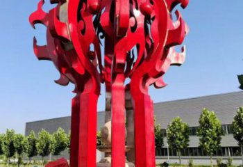 玉泉火球雕塑，精神堡壘火球雕塑落地展示