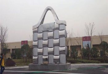 興安盟景觀背包雕塑優選，陸地擺件，園林不銹鋼背包雕塑供應