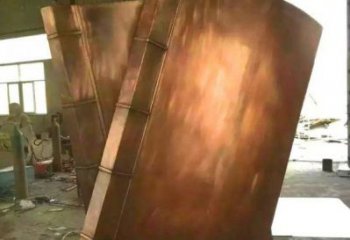 武川鑄銅書籍供應，街景小品，銅書籍雕塑廠家優價