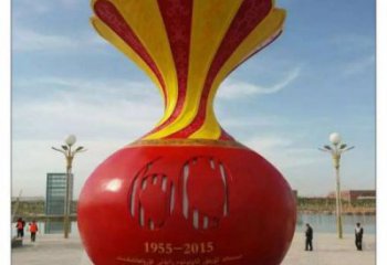 金鳳花瓶雕塑工廠選用，街道標識，玻璃鋼花瓶雕塑批發