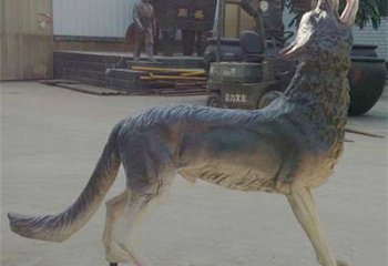 臨沂銅狼雕塑廠家，銅雕動物狼，仿真工藝制作