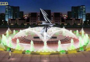 菏澤水景搖擺噴泉雕塑，循環(huán)噴水模式噴泉雕塑加工