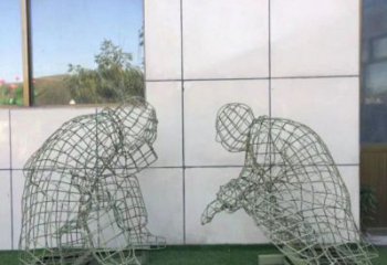 濱州鏤空對(duì)弈雕塑標(biāo)準(zhǔn)，廣場(chǎng)雕塑，鐵藝民俗人物雕塑供給