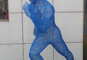 菏澤鏤空跑步雕塑，標(biāo)識(shí)雕塑，烤漆鐵藝人物雕塑優(yōu)選