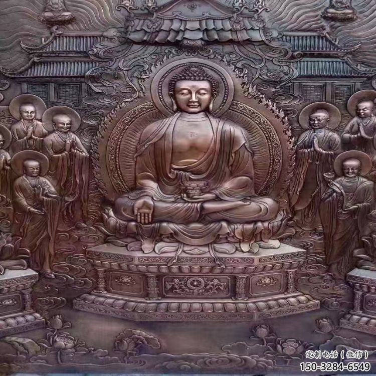眉山鍛銅浮雕常用，寺廟景觀，黃銅佛像浮雕生產商