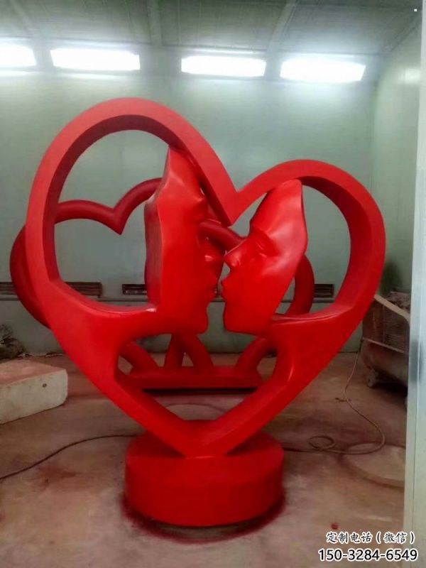陽制造心形人物雕塑供需，鋼管組合，雕塑工程制作供應(yīng)