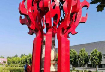 安康火球雕塑，精神堡壘火球雕塑落地展示